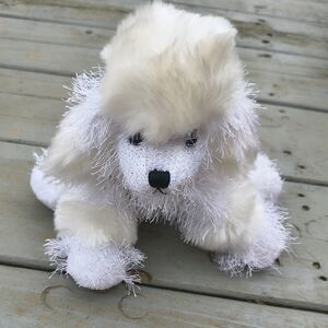 GANZ White Stuffed Animal Poodle Toy